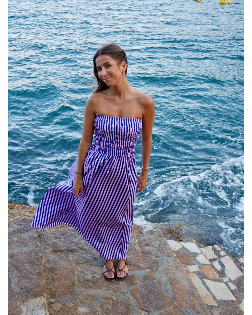 Mind Traveler Purple Emily And Striped Dress