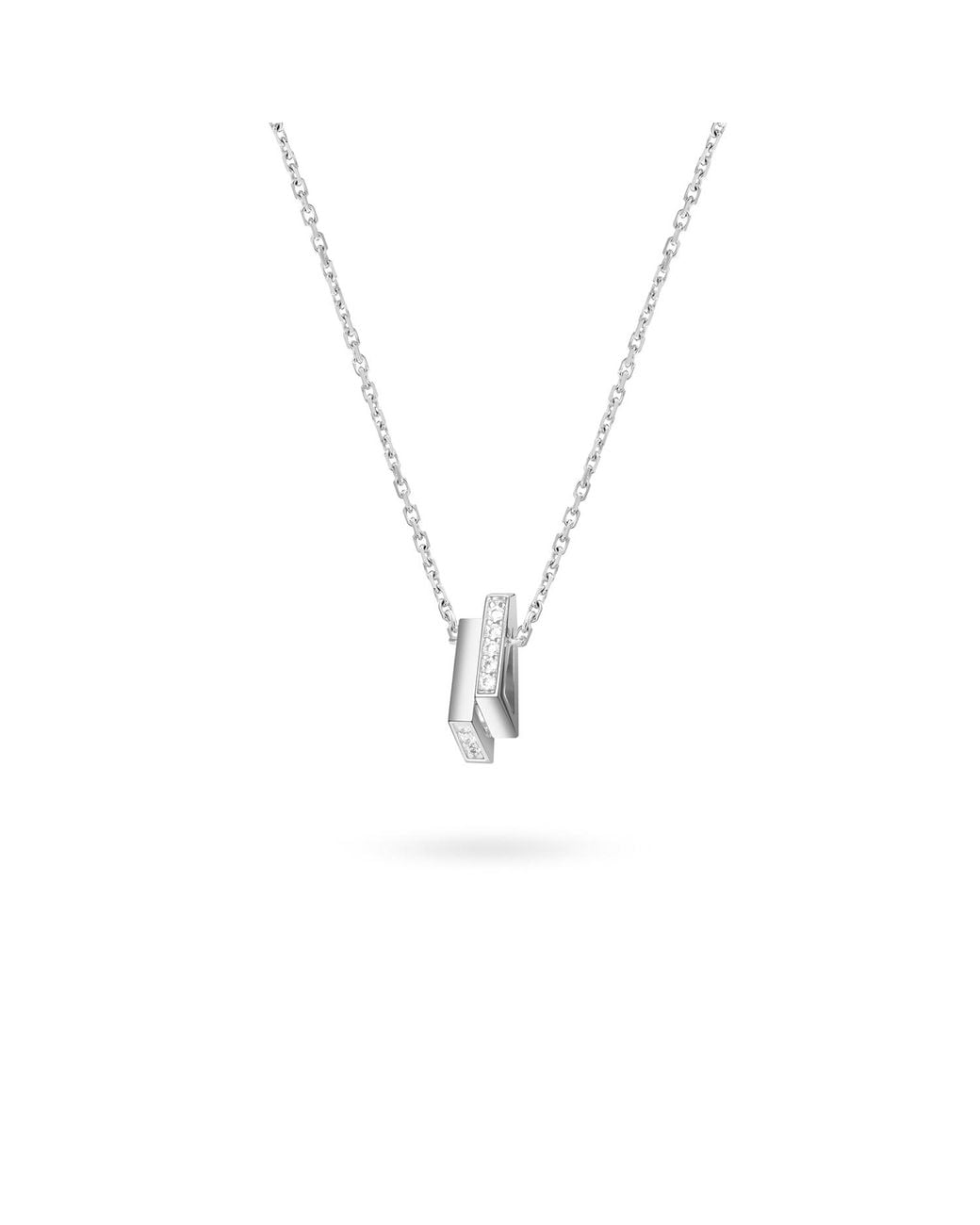 Meulien Metallic Double Mini Triangle Necklace
