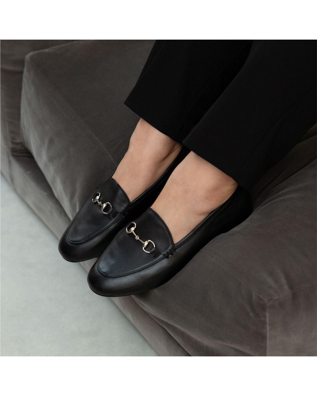 Widerry Black Wide Fit Loafers Zola Noire