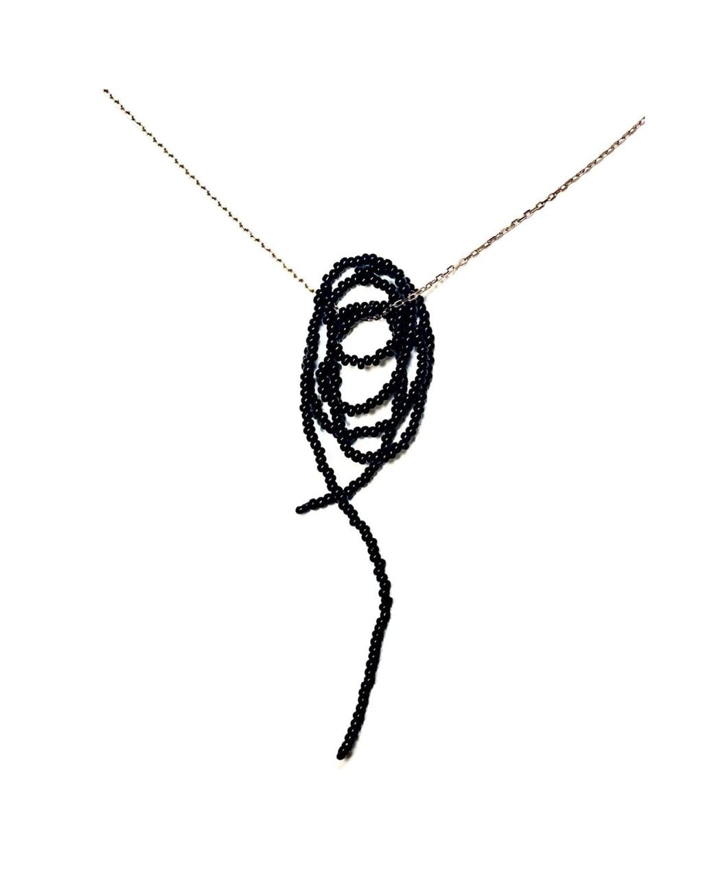 Dopamine Fix by Martina Nunez Black Knot Tangled Pendant