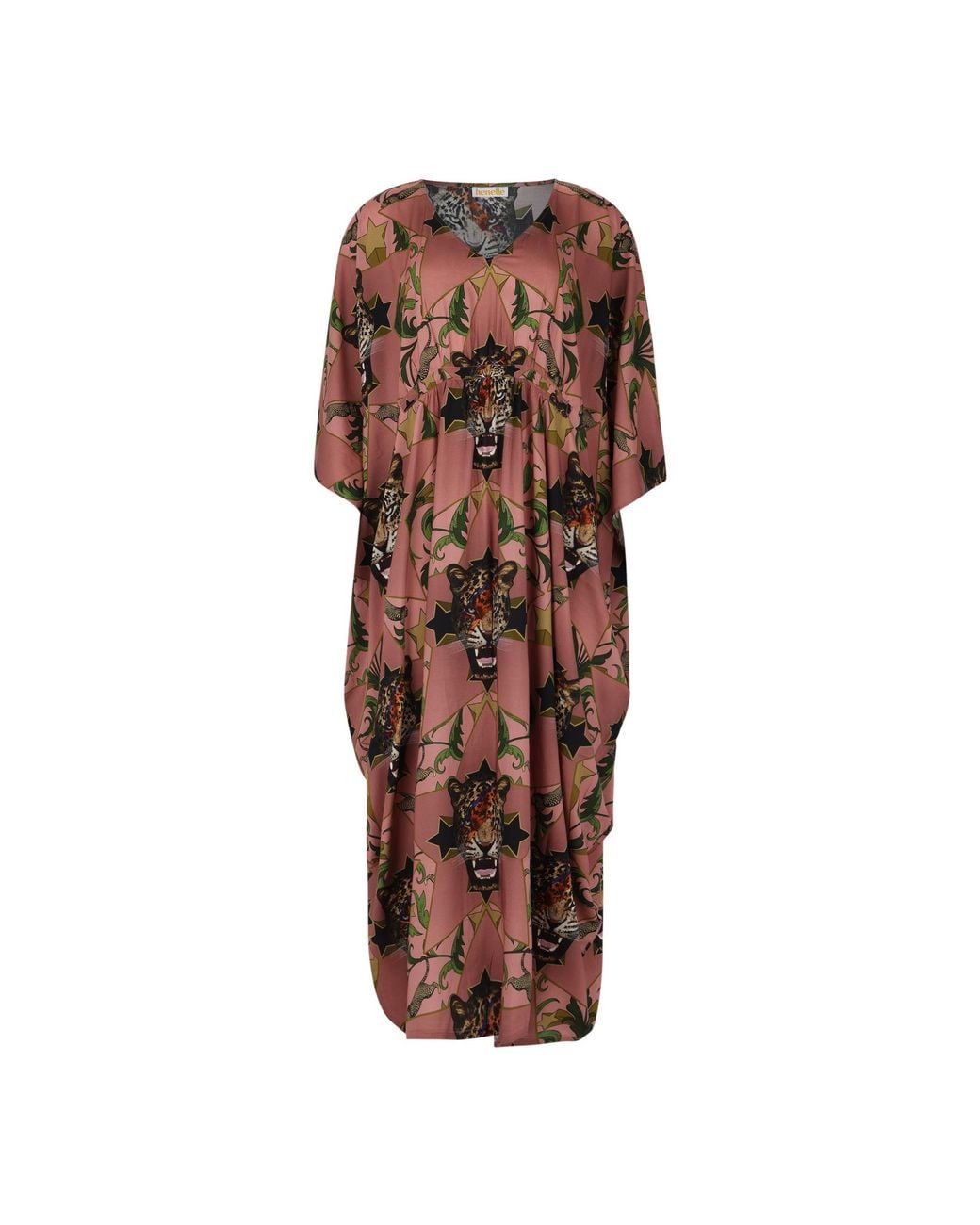 Henelle Brown Starlight Leopard Kaftan Dress