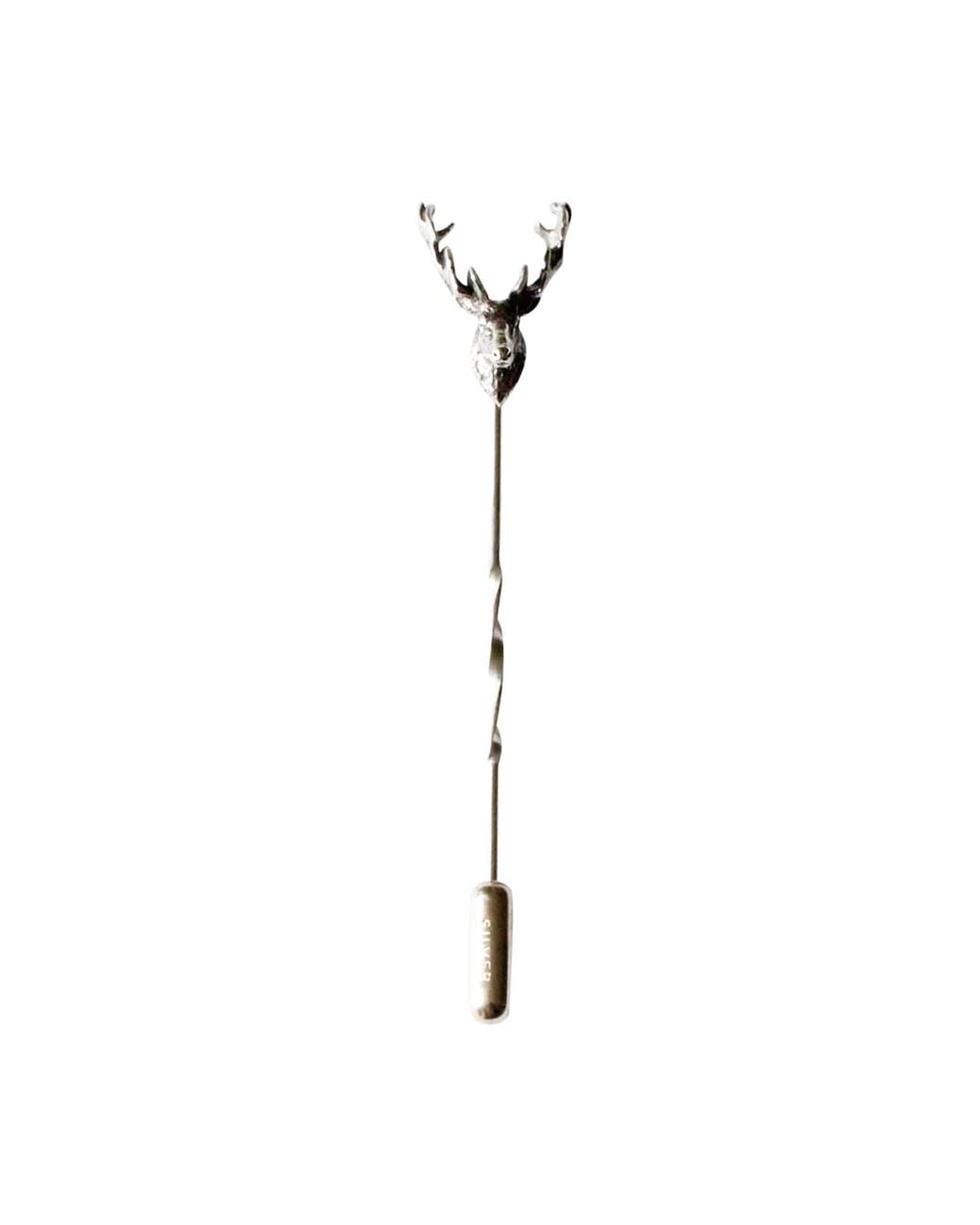 Lee Renee Metallic Stag Tie Pin/Twist Tie Pin – for men