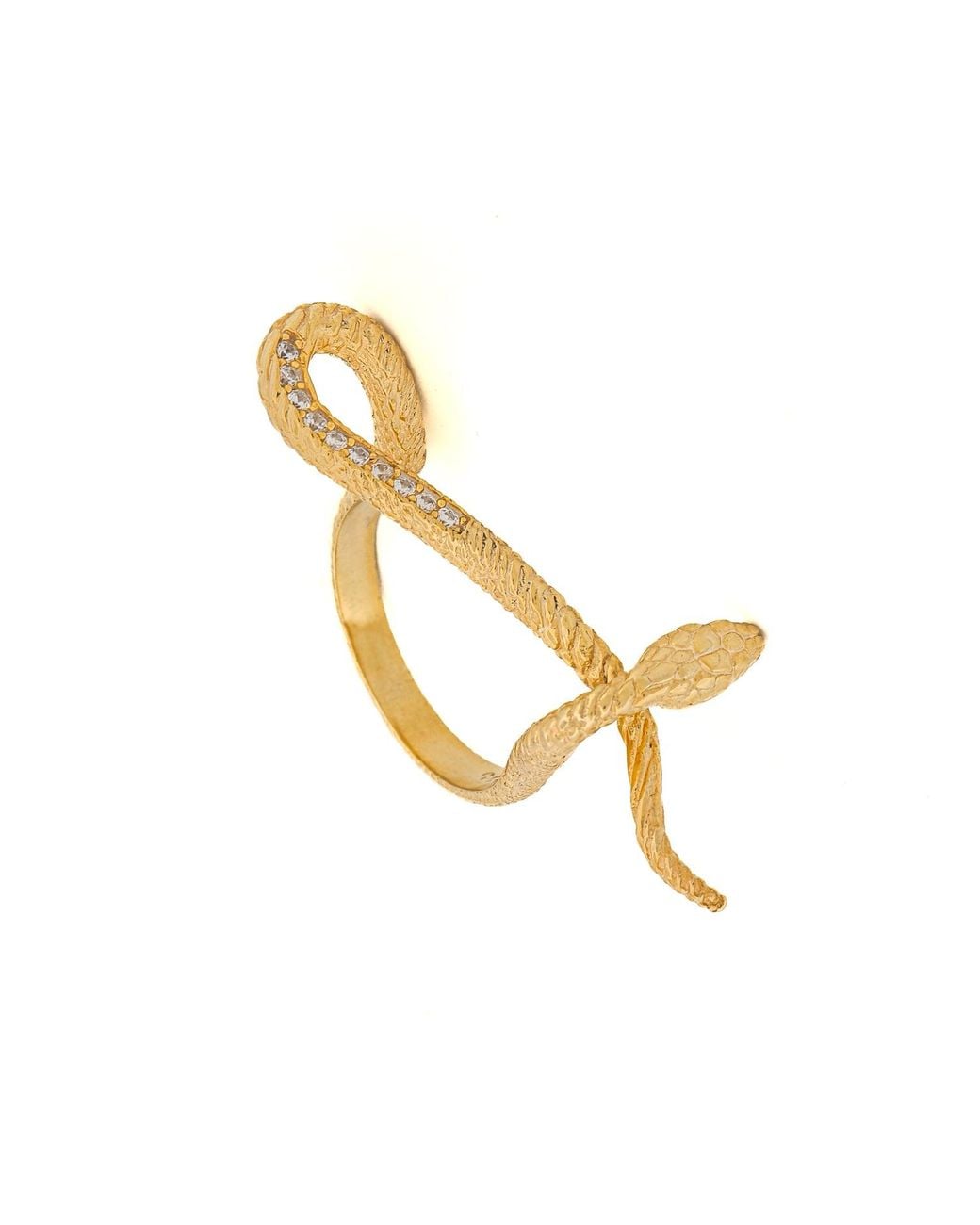 Ebru Jewelry Metallic Mythology Snake Vermeil & Diamond Design Ring