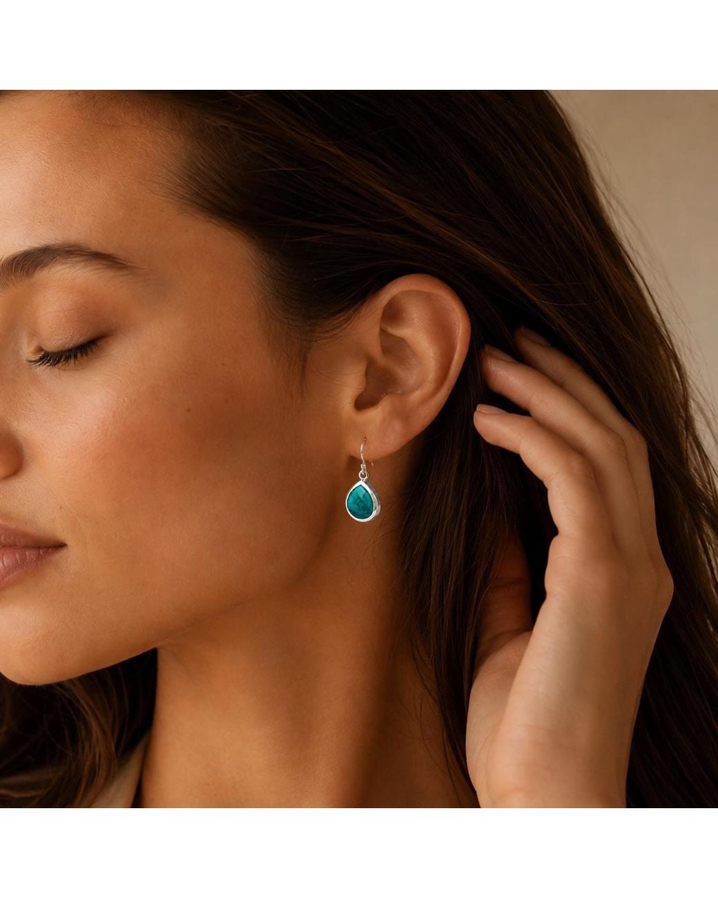 The Jewellery Store London Blue Sterling Pear Shaped Jewellery Set