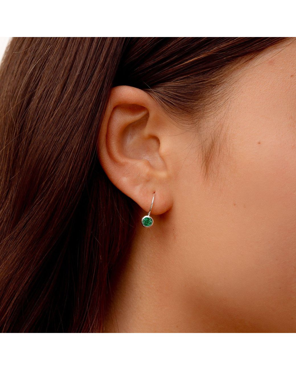 Dower & Hall Green Garnet Dewdrop Earrings