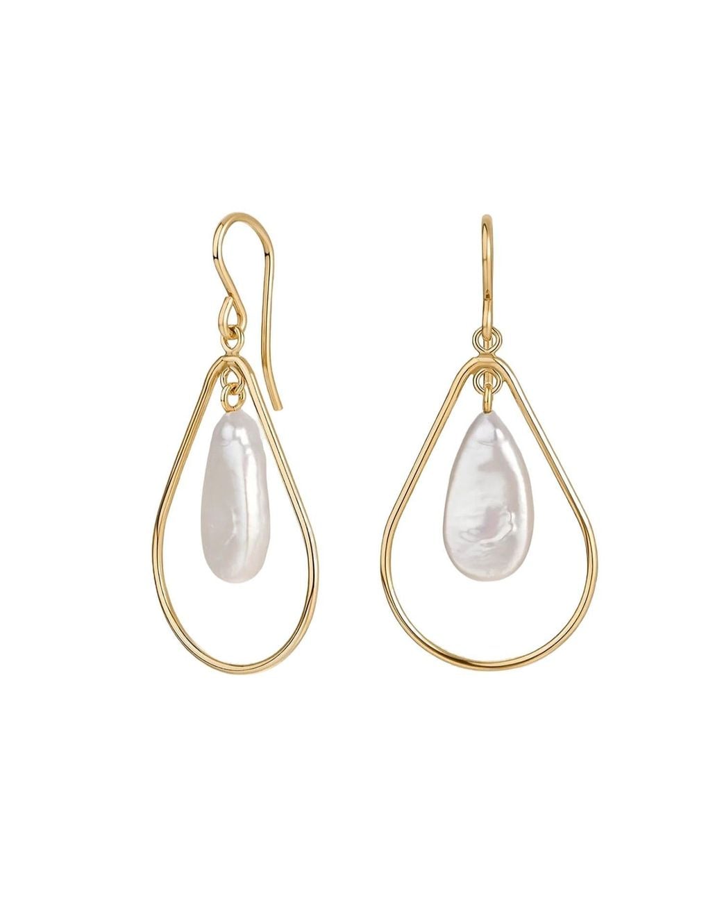 Katy Faye Metallic May Pearl Earrings