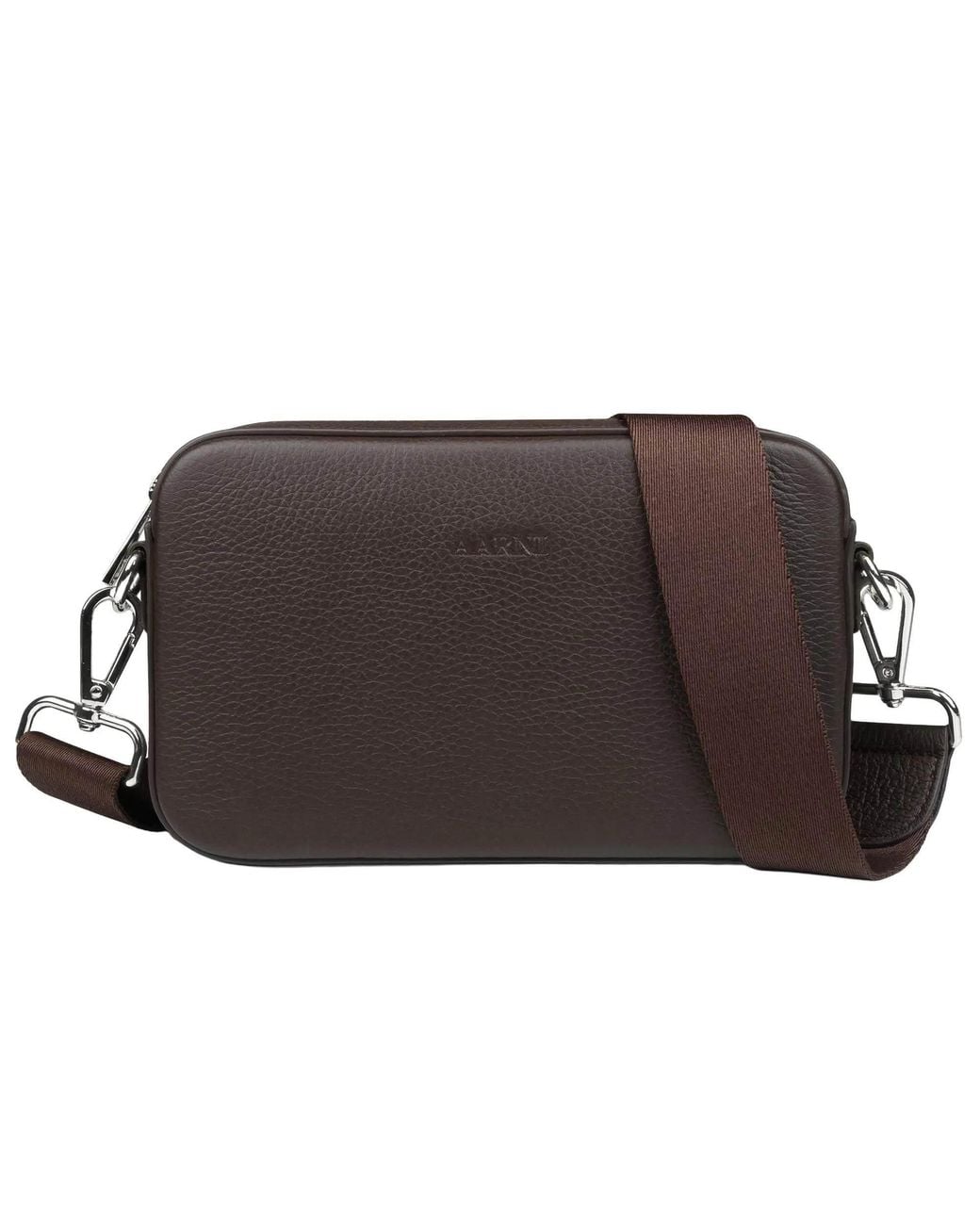 Aarni Brown Crossbody Bag, Dark