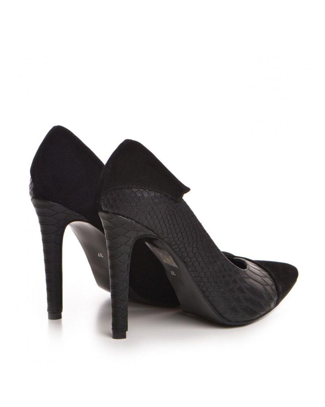 The 5Th Element Black Selma Print & Suede Stiletto Pumps