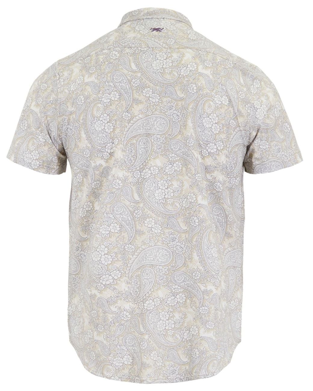 Lords of Harlech White Neutrals Todd Paisley Romance Knit Shirt for men