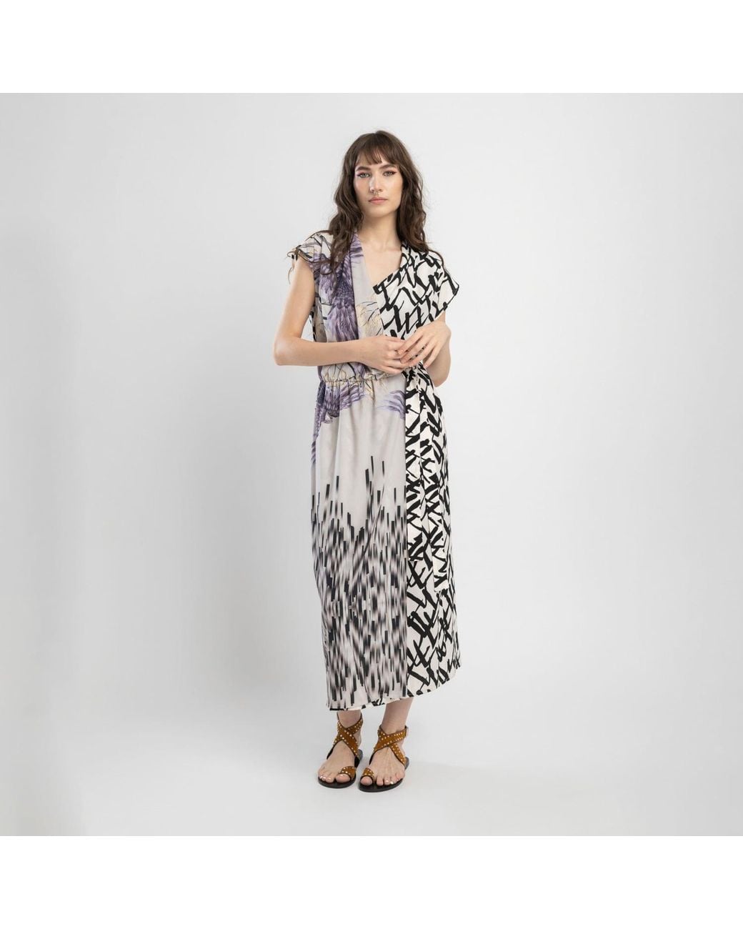 ARTISTA Blue Rizz Wrap Maxi Dress