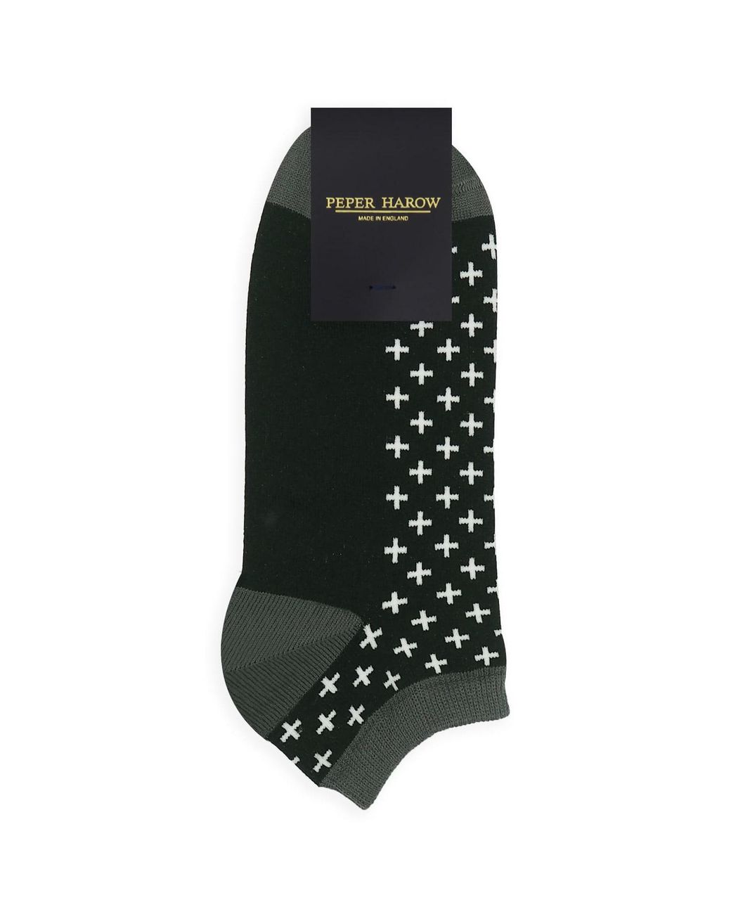 Peper Harow - Made in England Black Lux Taylor & Crosslet Trainer Socks Bundle for men