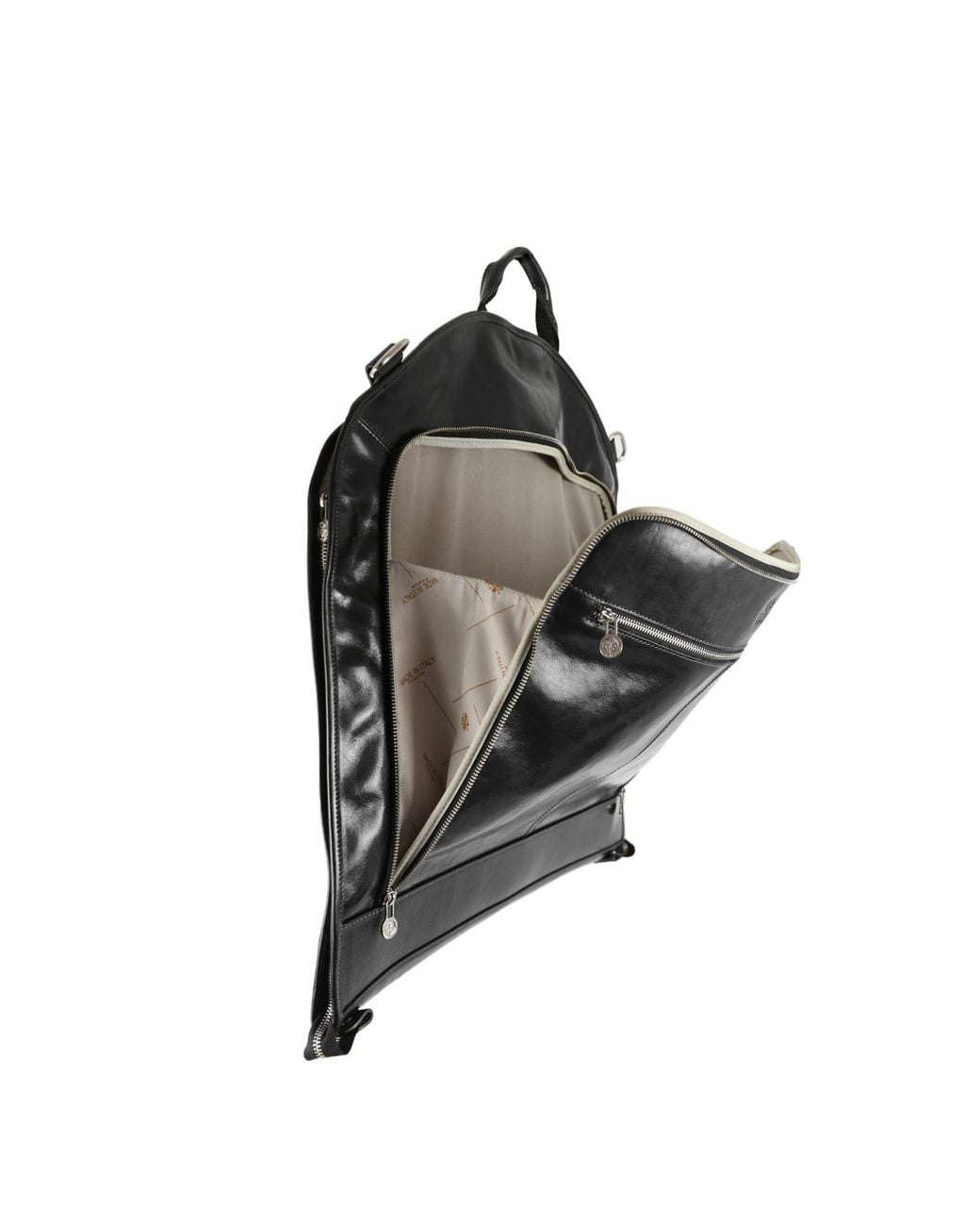 Time Resistance Black Leather Garment Bag for men