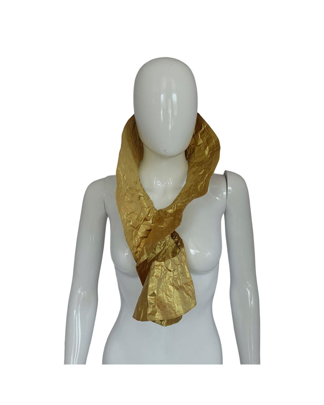 Romer Millinery Green Metallic Silk Circular Collar