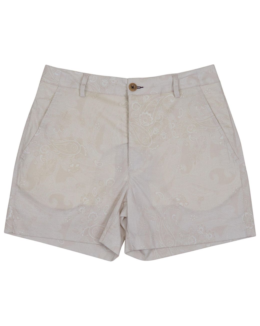 Lords of Harlech Gray Neutrals Freda Paisley Explosion Ivory Tailored Short