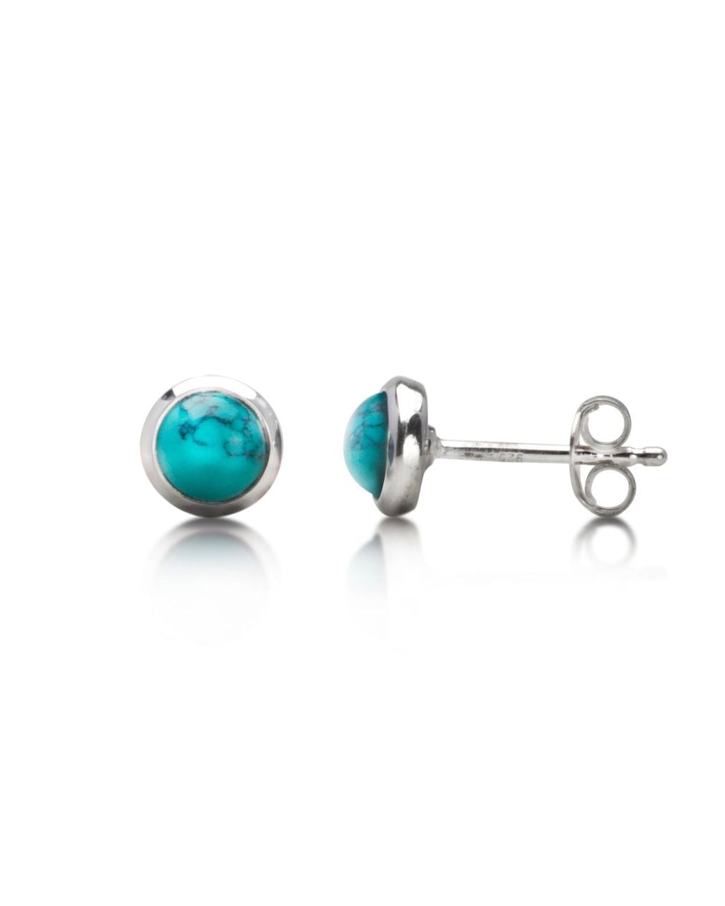 The Jewellery Store London Blue Round Studs