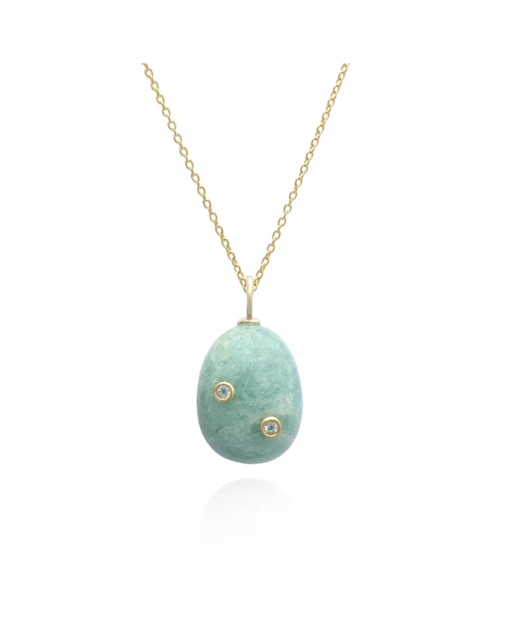 Hye Jane Jewelry Blue Small Pietra Aquamarine Necklace
