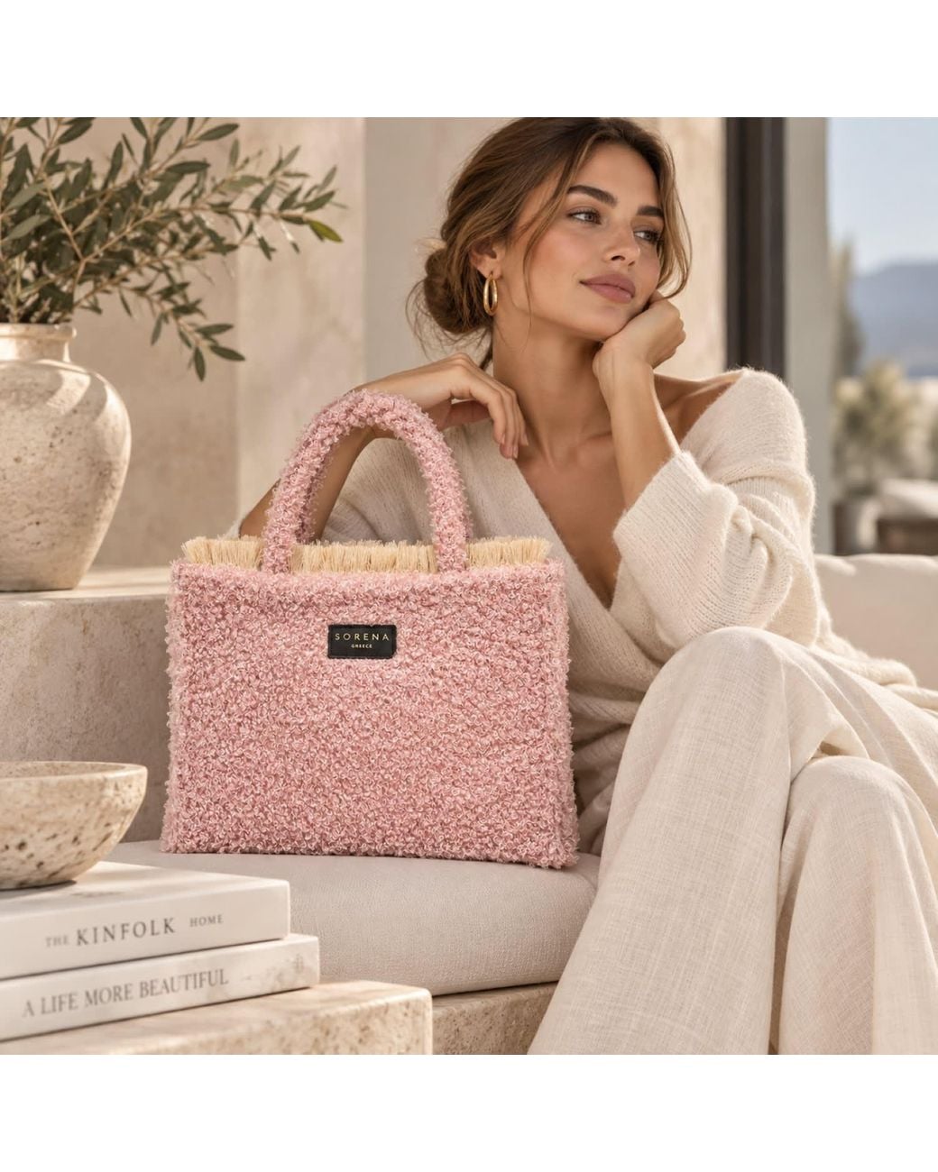 Sorena Pink Candy Medium Tote Bag