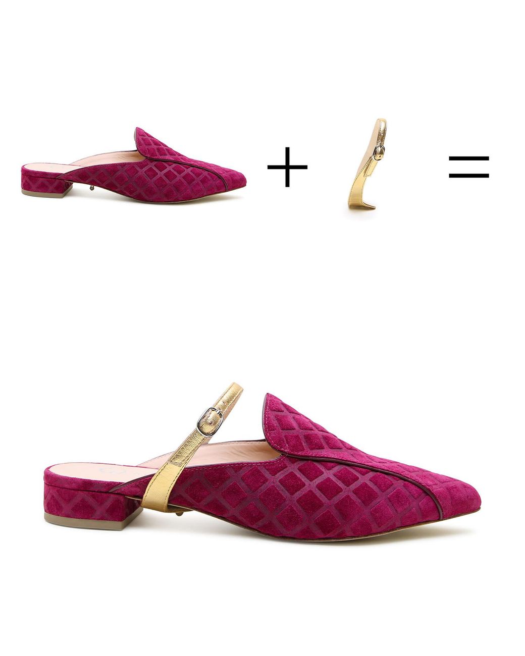 Alterre Purple Malbec Puff Twiggy Pointed Loafer