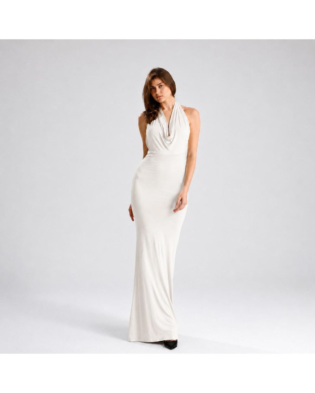 Maison De Gala White Neutrals Selene Ivory Gown