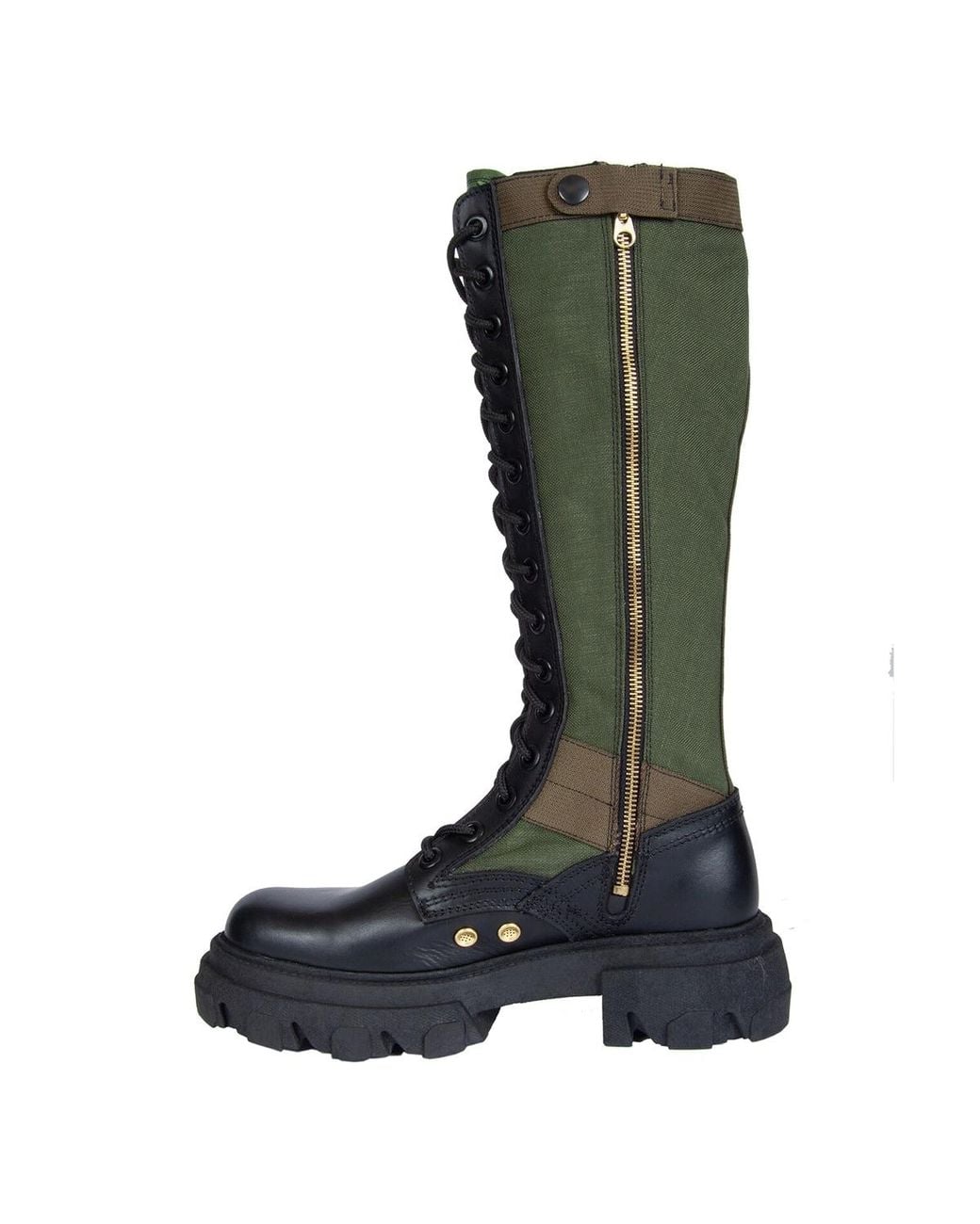 Urbnkicks Green Jungle Tall Knee- High Boots