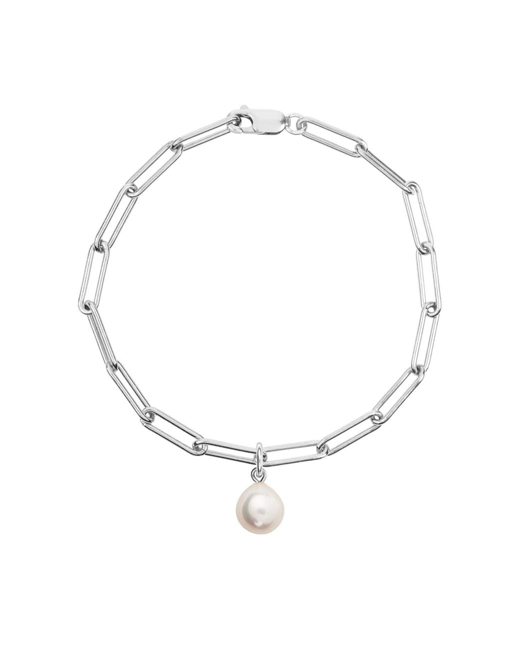 Ora Pearls Metallic Aetia Pearl Chain Bracelet