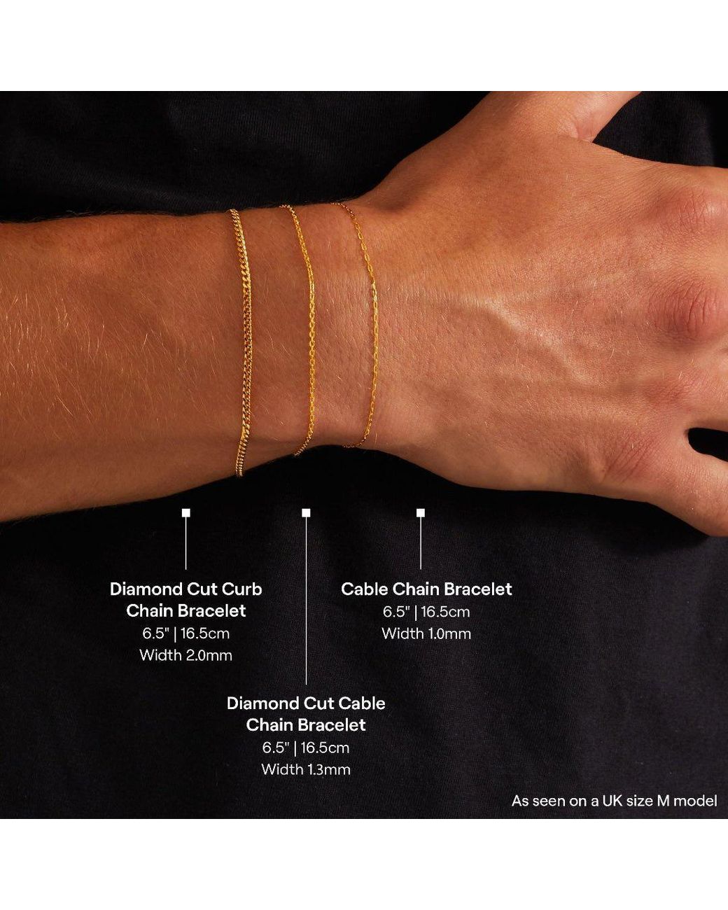 7879 Metallic Cable Chain Bracelet