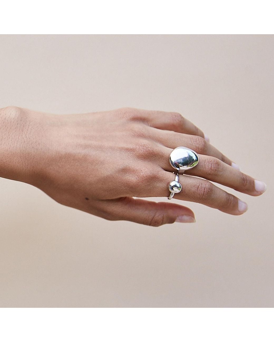 Biko Jewellery White Galina Ring Small