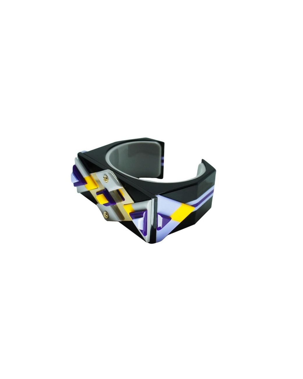 Gissa Bicalho Multicolor Handmade Acrylic Bracelet Kuntur/ Yellow