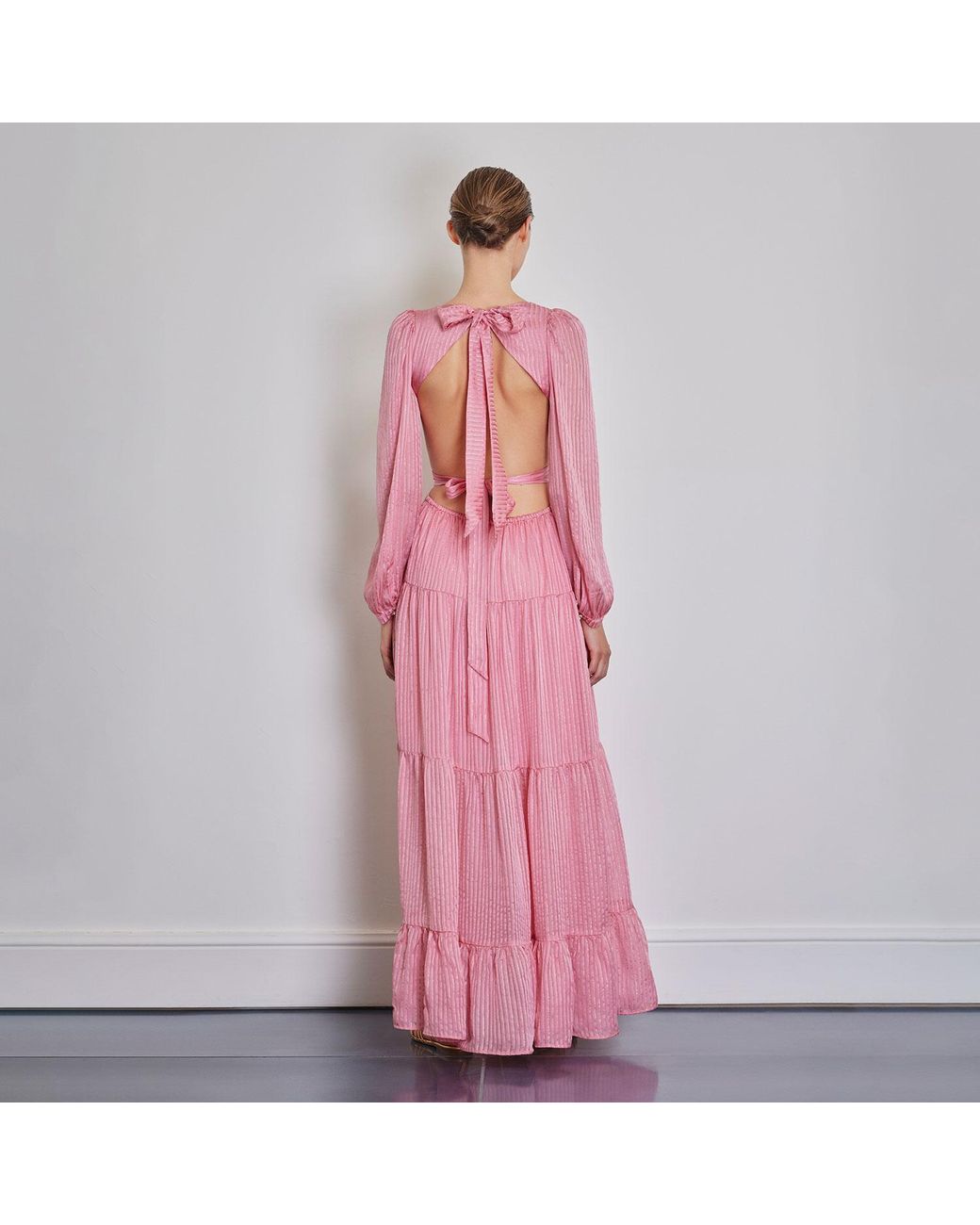 Anse Victorin Pink Elly Silk Maxi Dress