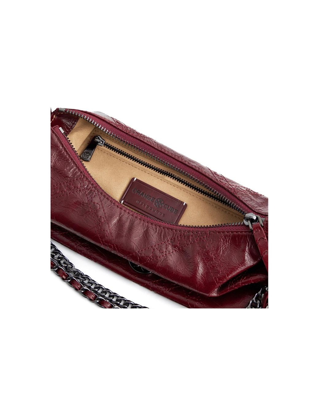 Orange Cube Purple Metropolitan Shoulder Bag