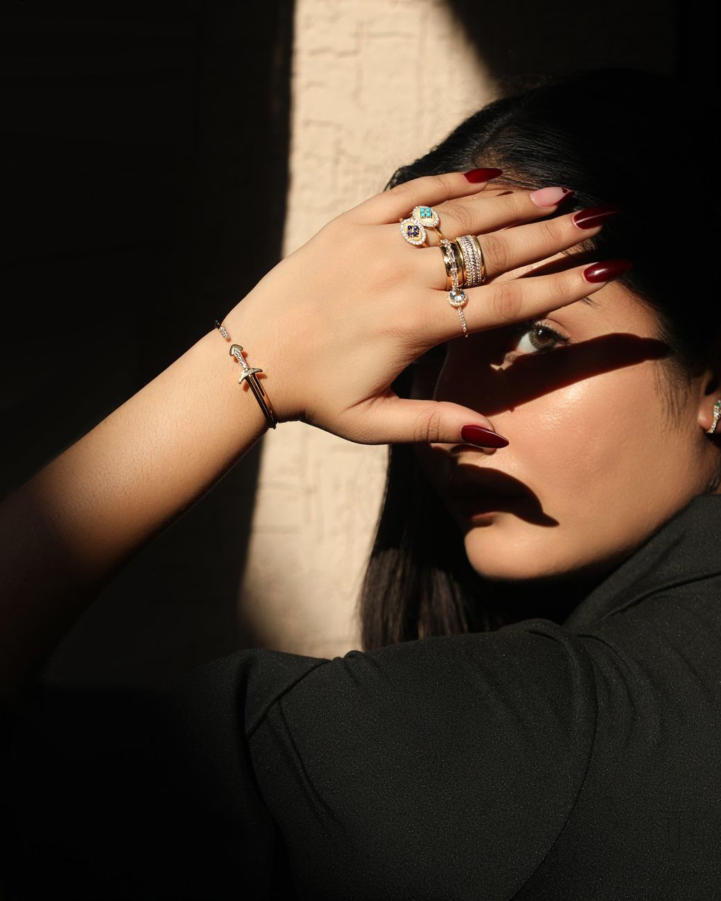 The Jewelz White Drum Baguette Ring For