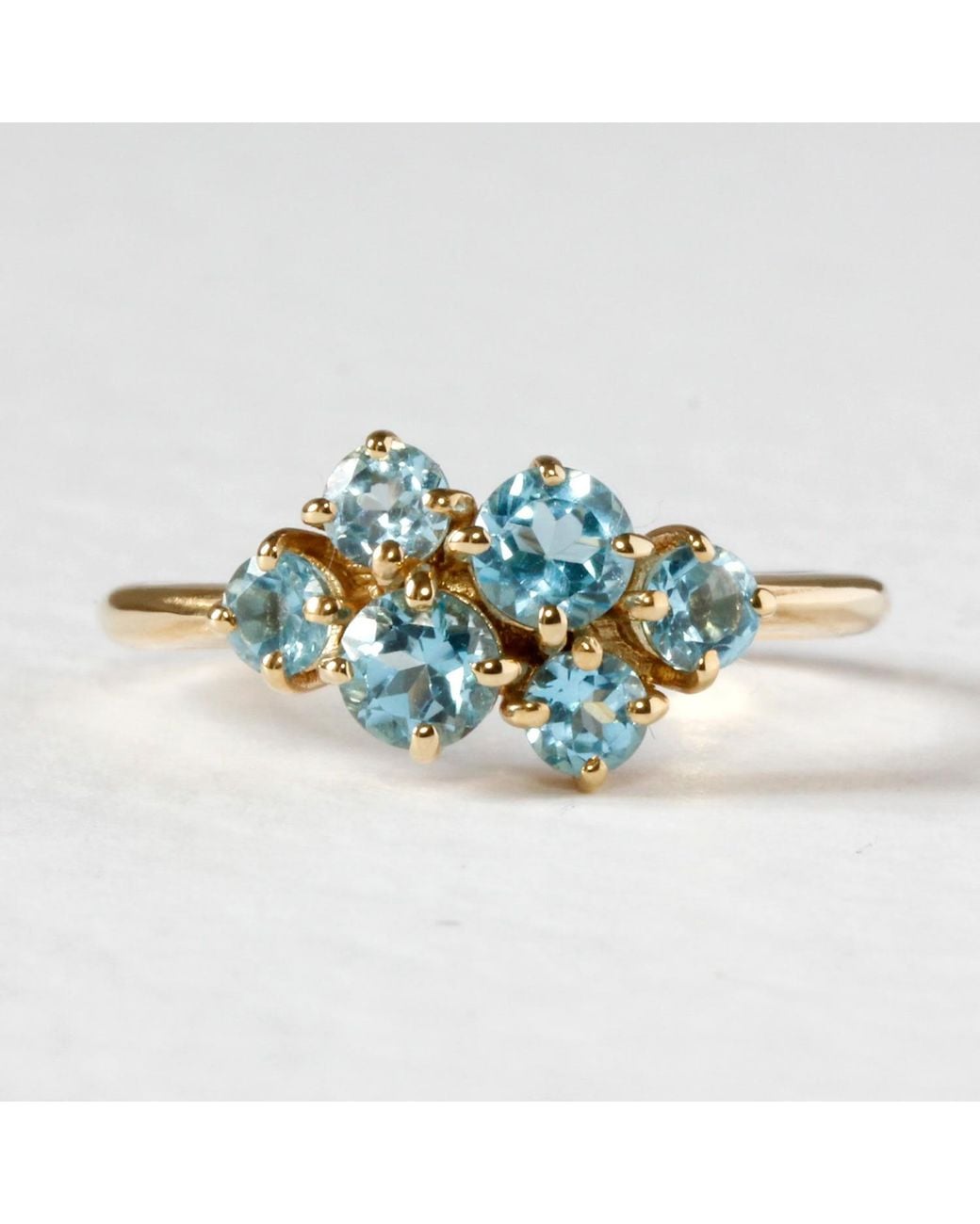 Lee Renee Blue Topaz Cluster Ring