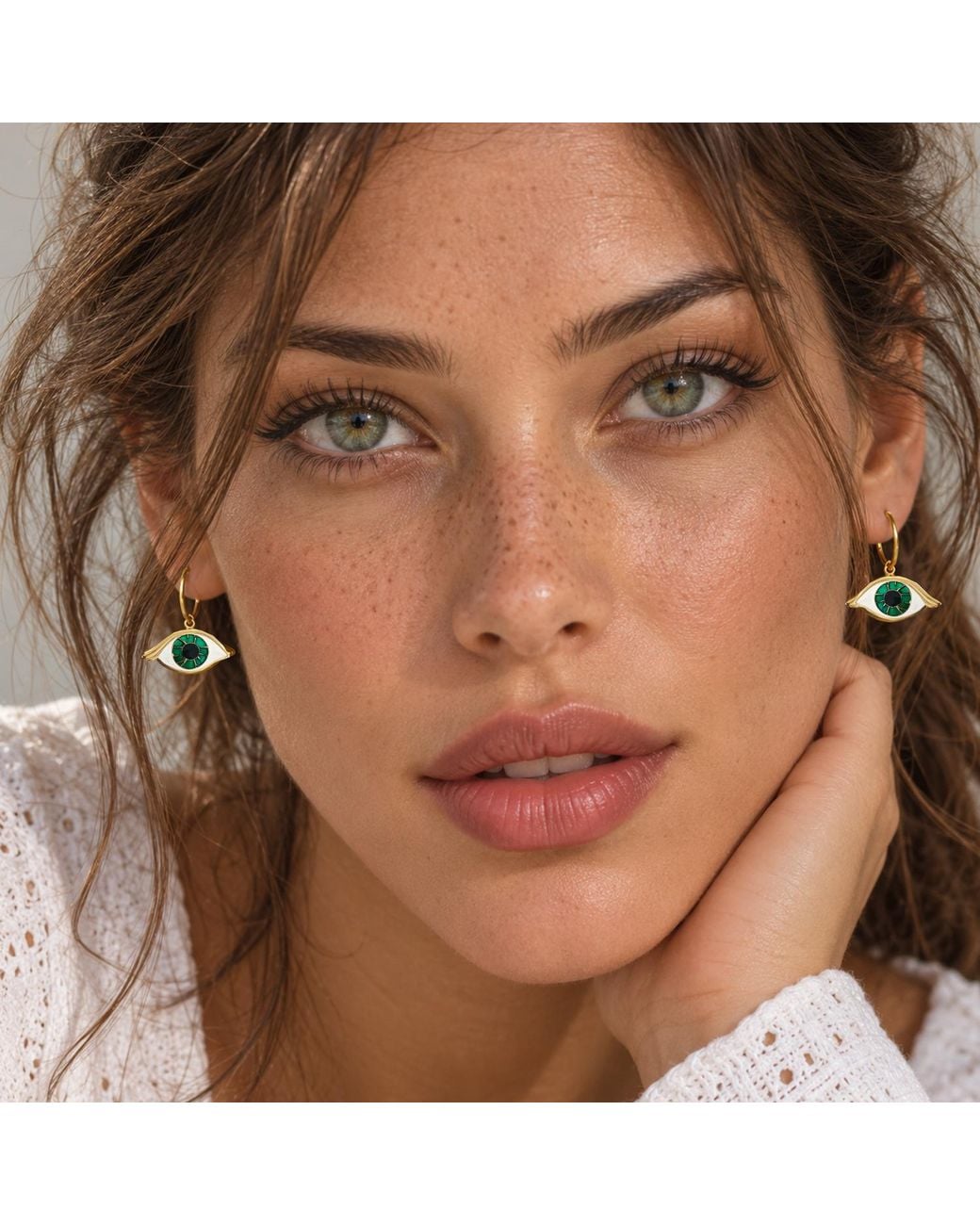 Nowart Jewelry Metallic Evil Eye Earrings