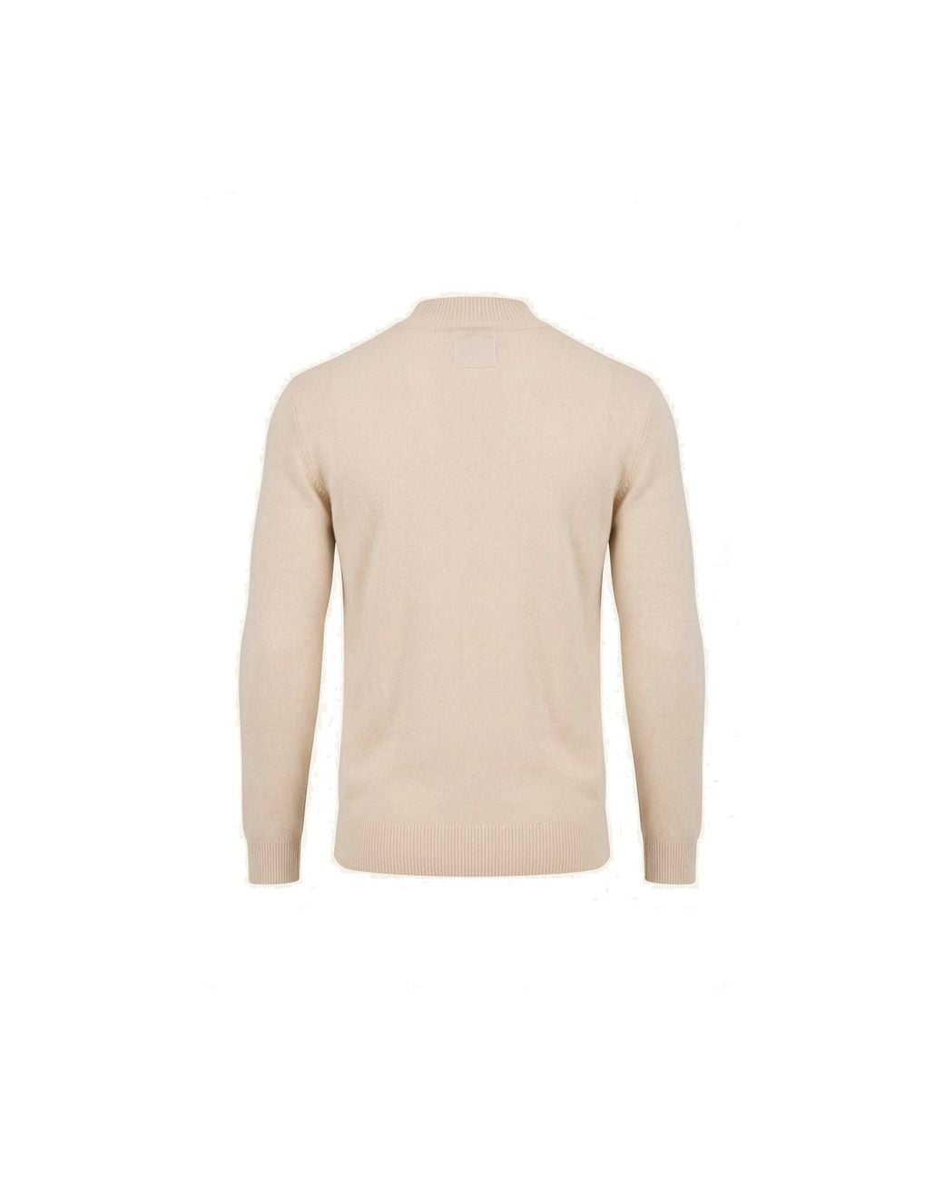 Ron Tomson Natural Neutrals Mock Neck Relaxed Sweater for men