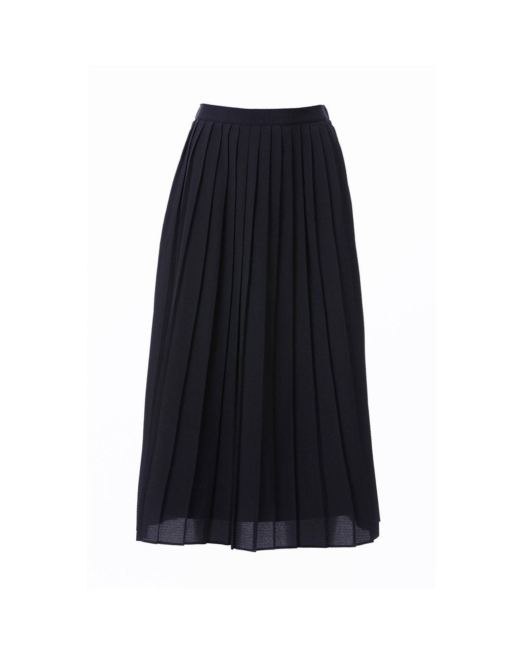 Carloslines Blue Pleated Midi Skirt