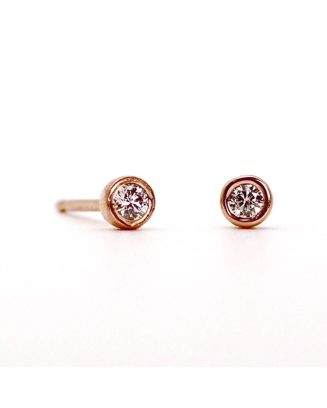 VicStoneNYC Fine Jewelry Pink Natural Diamond Stud Earrings