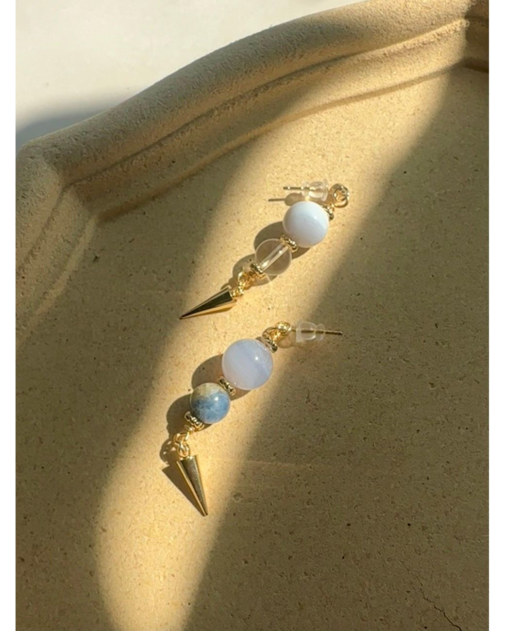 Heartfelt Layers Blue Impression Sunrise Drop Earrings