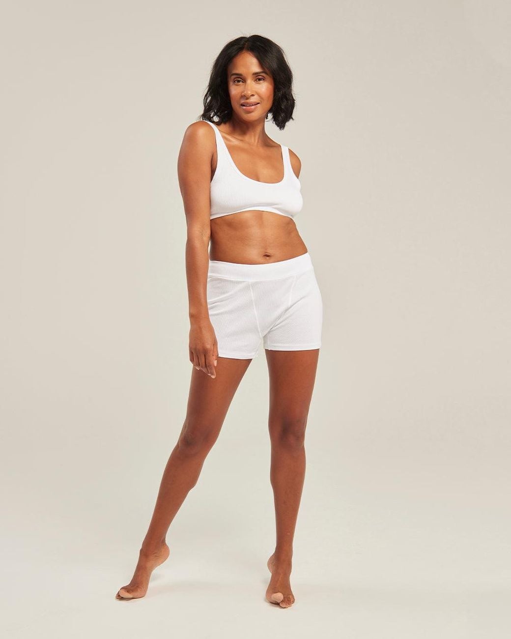 Nudea White The Organic Cotton Boyfriend Boxer