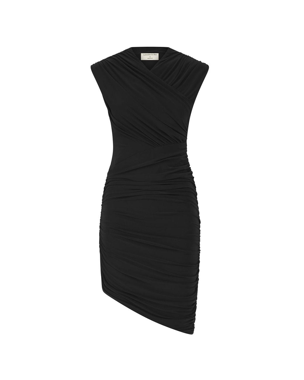 Celestine & Mae Black Calla Mini Dress