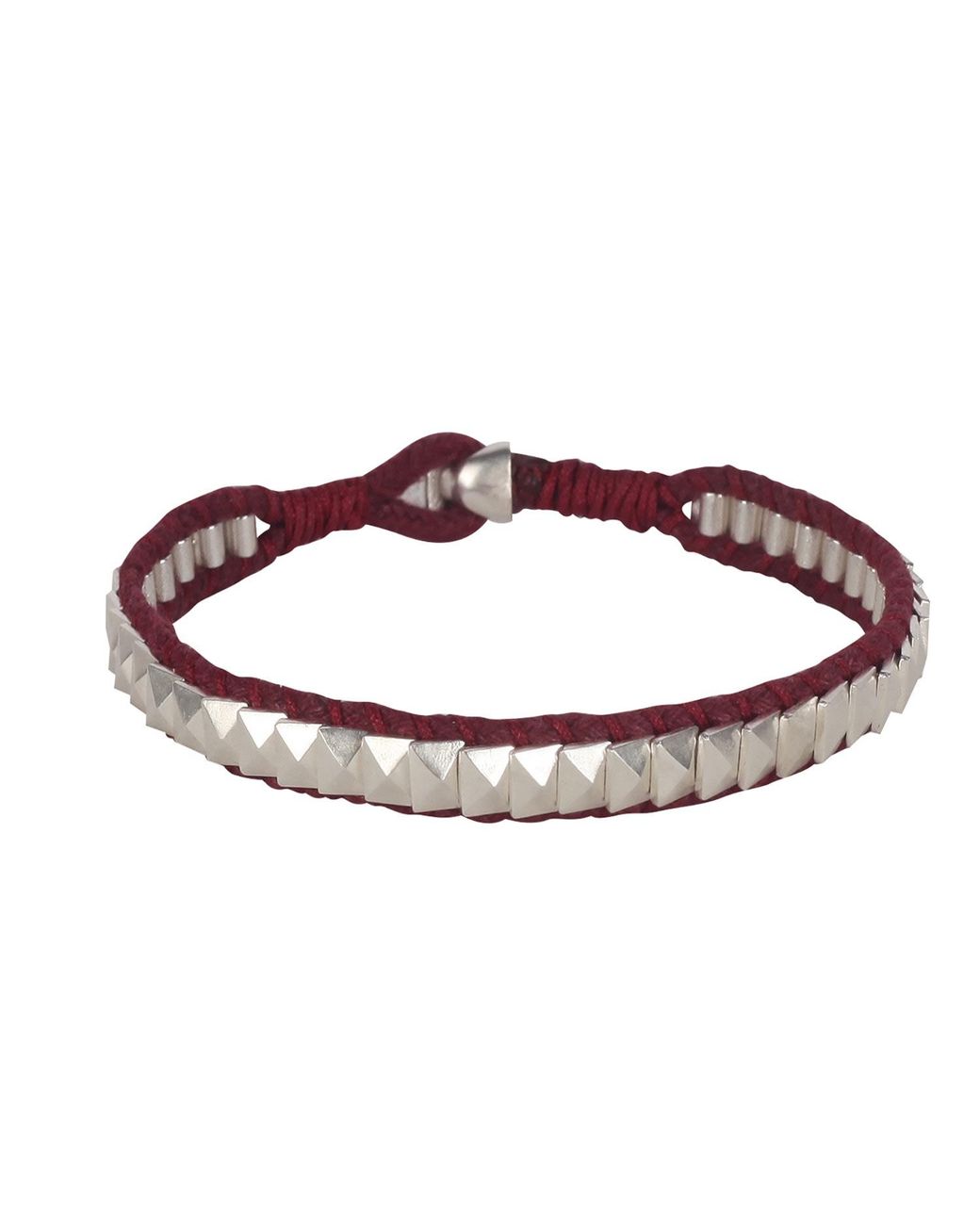 Dime Tribe Brown Burgundy Rocky Road Bracelet for men