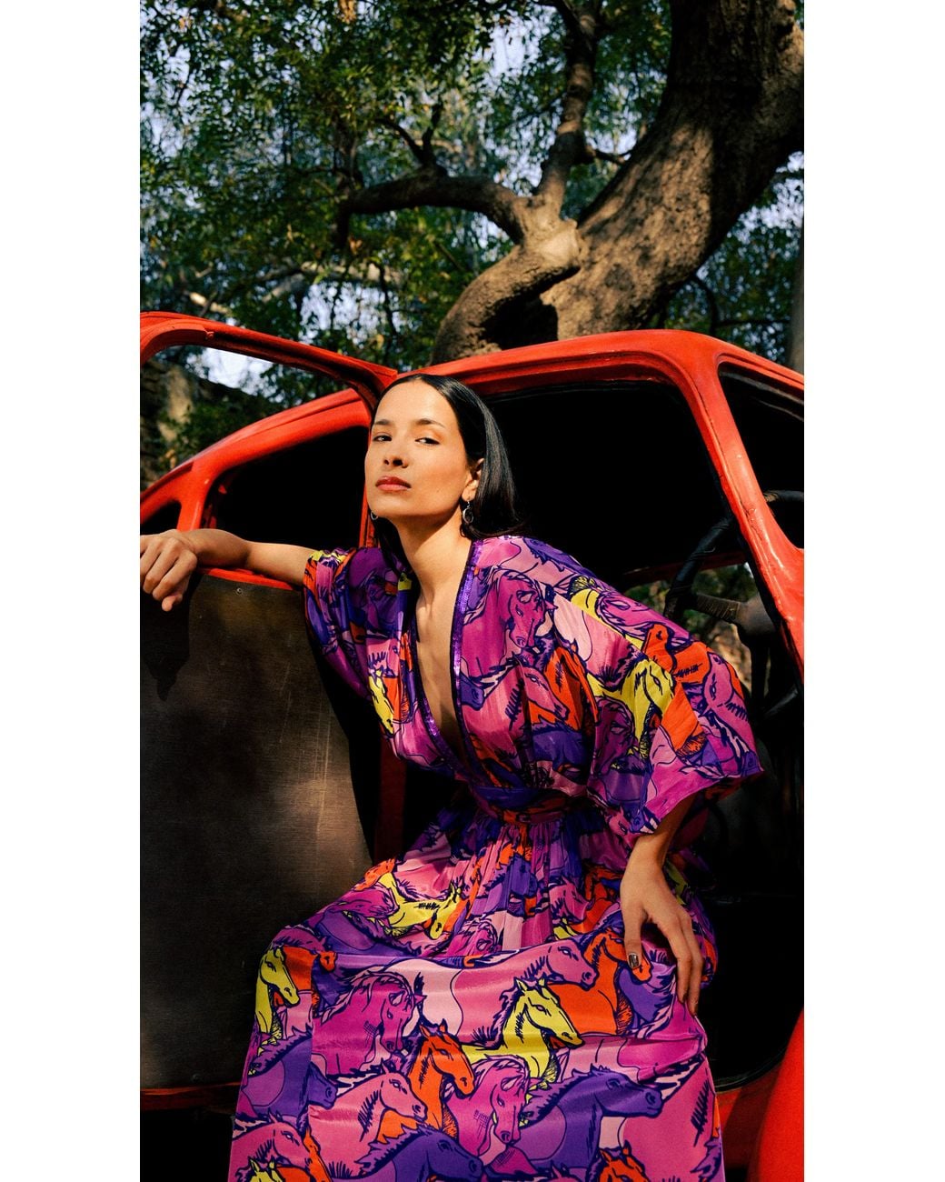 Any Old Iron Purple Runaway Kaftan Dress
