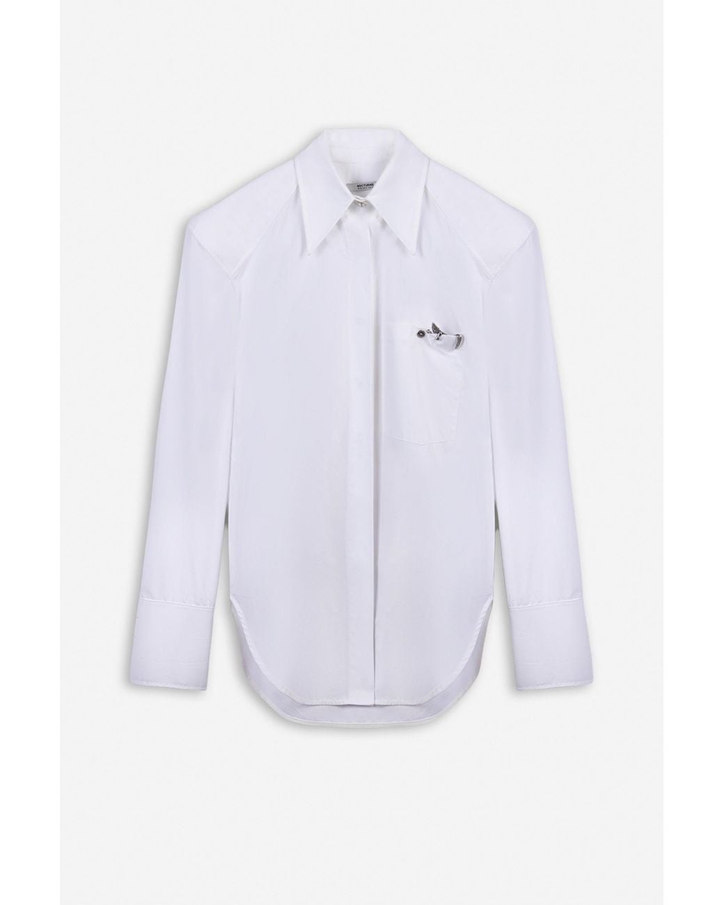 Nocturne White Waist Tie Accessory Shirt