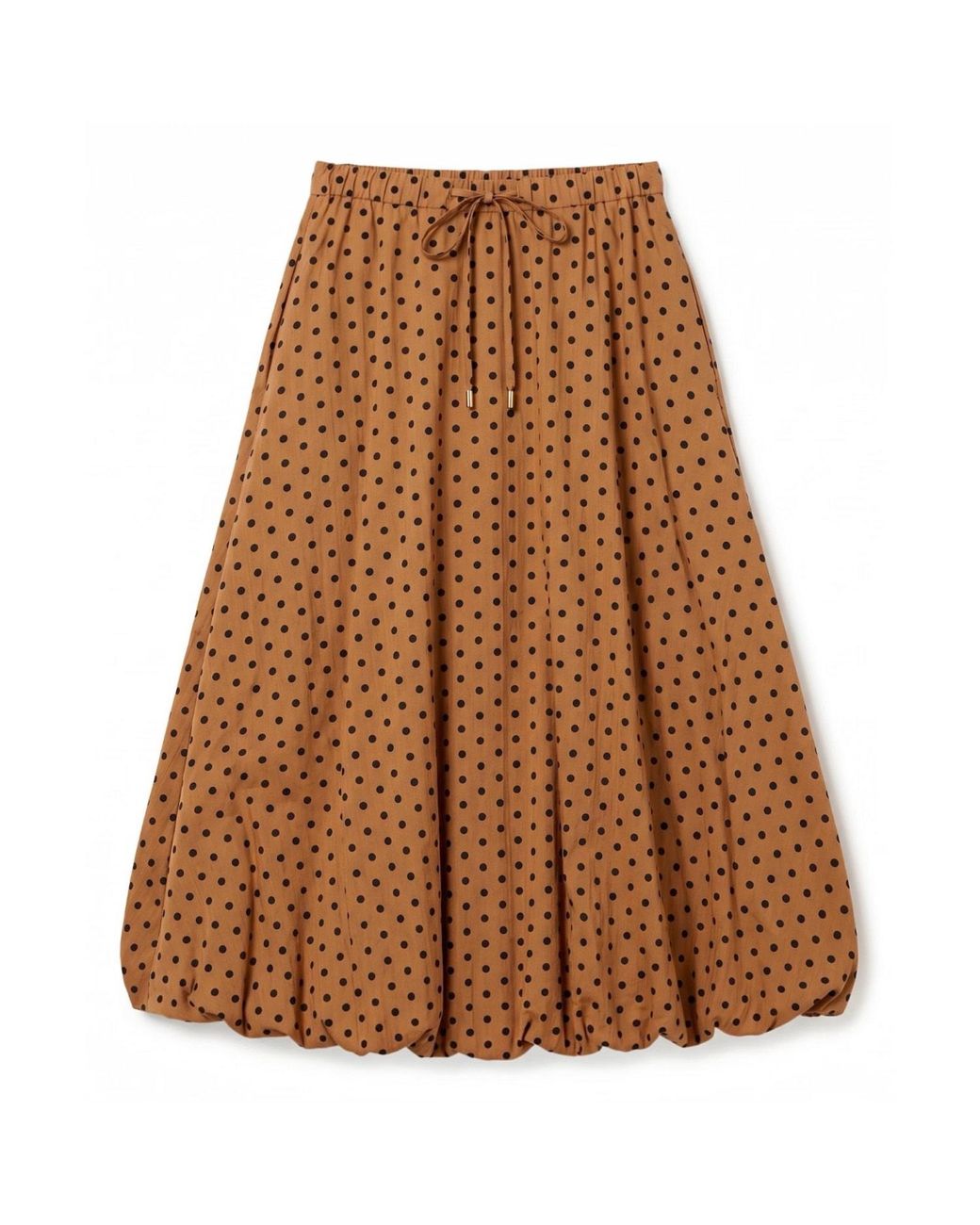 Louche Brown Dixie Spot Print Balloon Midi Skirt