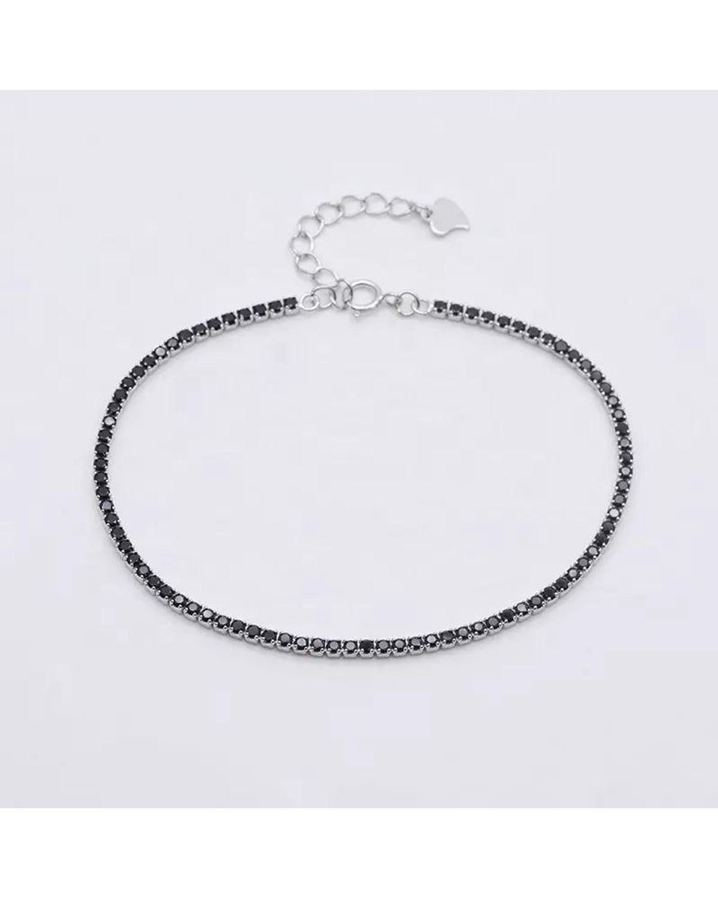 Spero London Metallic Sterling Mini Tennis Bracelet