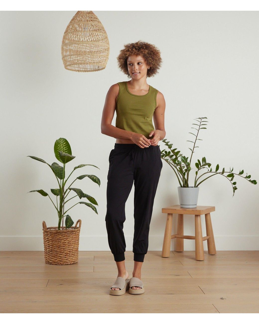 Known Supply Black Drawstring Cotton Joggers