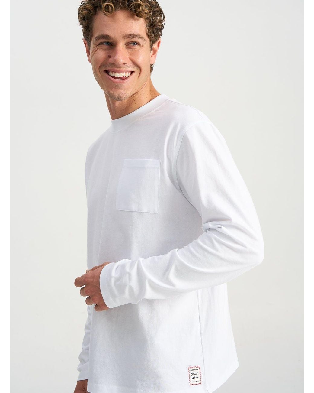Bondi Active White Forma Pocket Long Tee for men