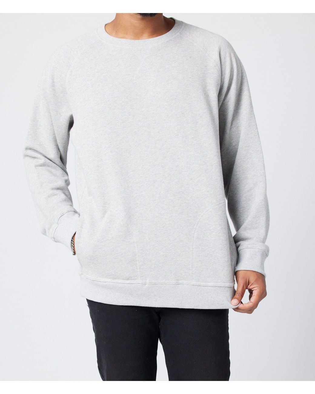 Known Supply Gray Pocket Crewneck Sweatshirt