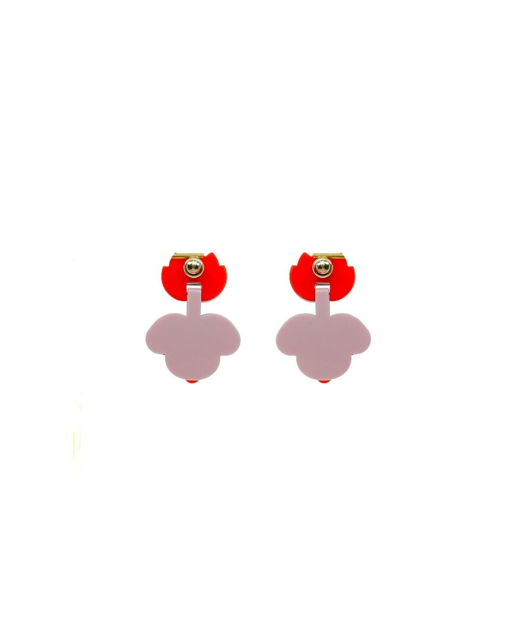 Gissa Bicalho Multicolor Handmade Acrylic Earring Petunia Medium