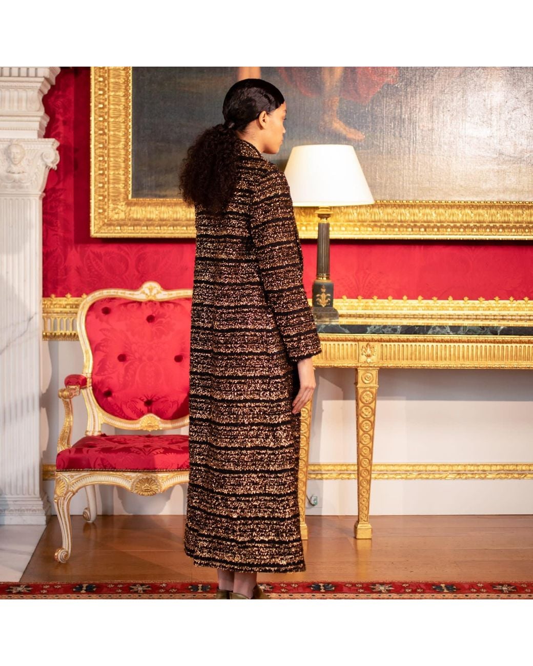 RUE AGTHONIS Brown Cravate Coat