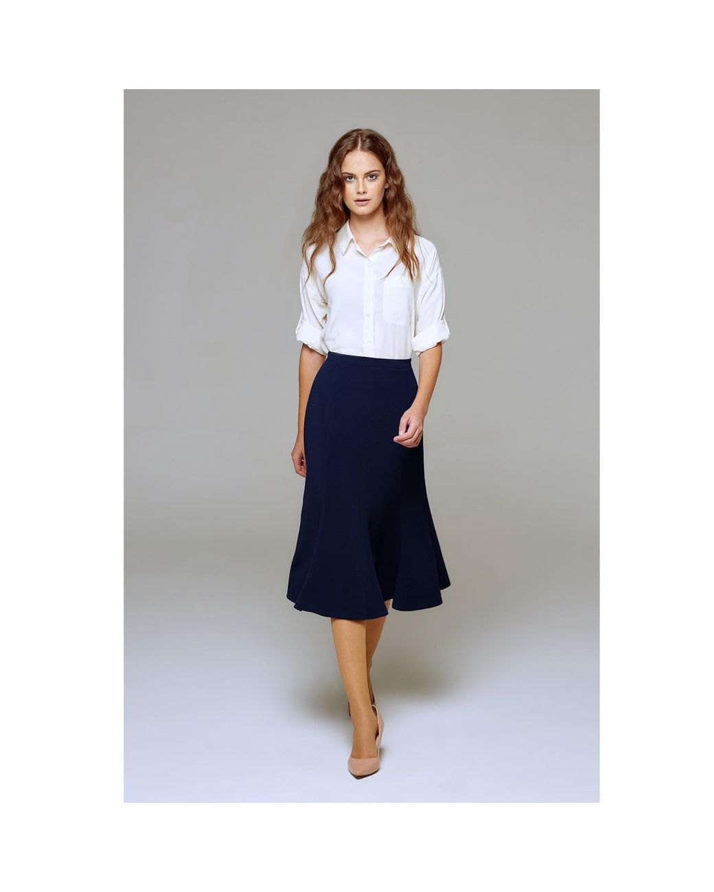 Rumour London Blue Lucy Midi Skirt